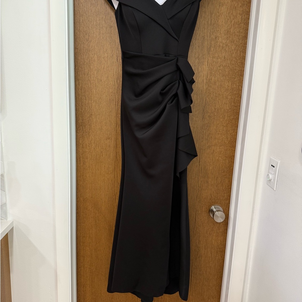 Xscape Black Asymmetrical Dress